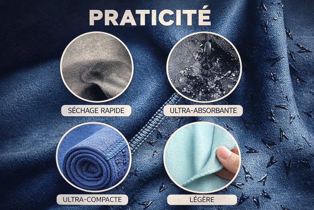 Serviette de Yoga Antidérapante avec Sac – Ultra-Absorbante & Silicone Grip (183 × 61 cm)