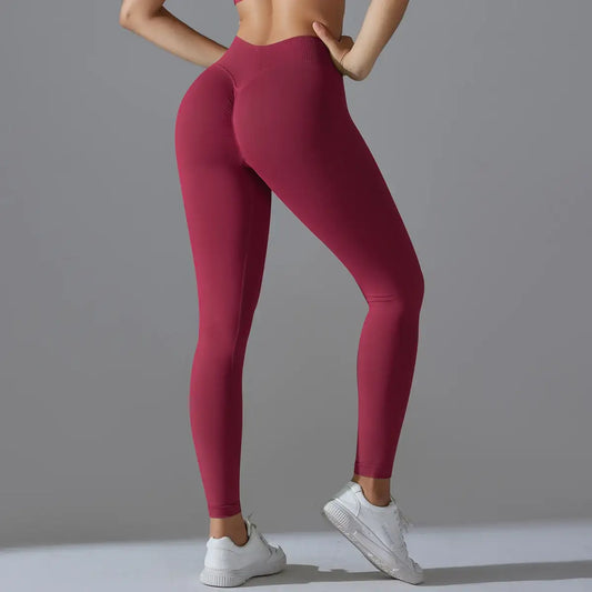 Leggings de Yoga Sans Couture Taille Haute - Effet Sculptant & Push-Up