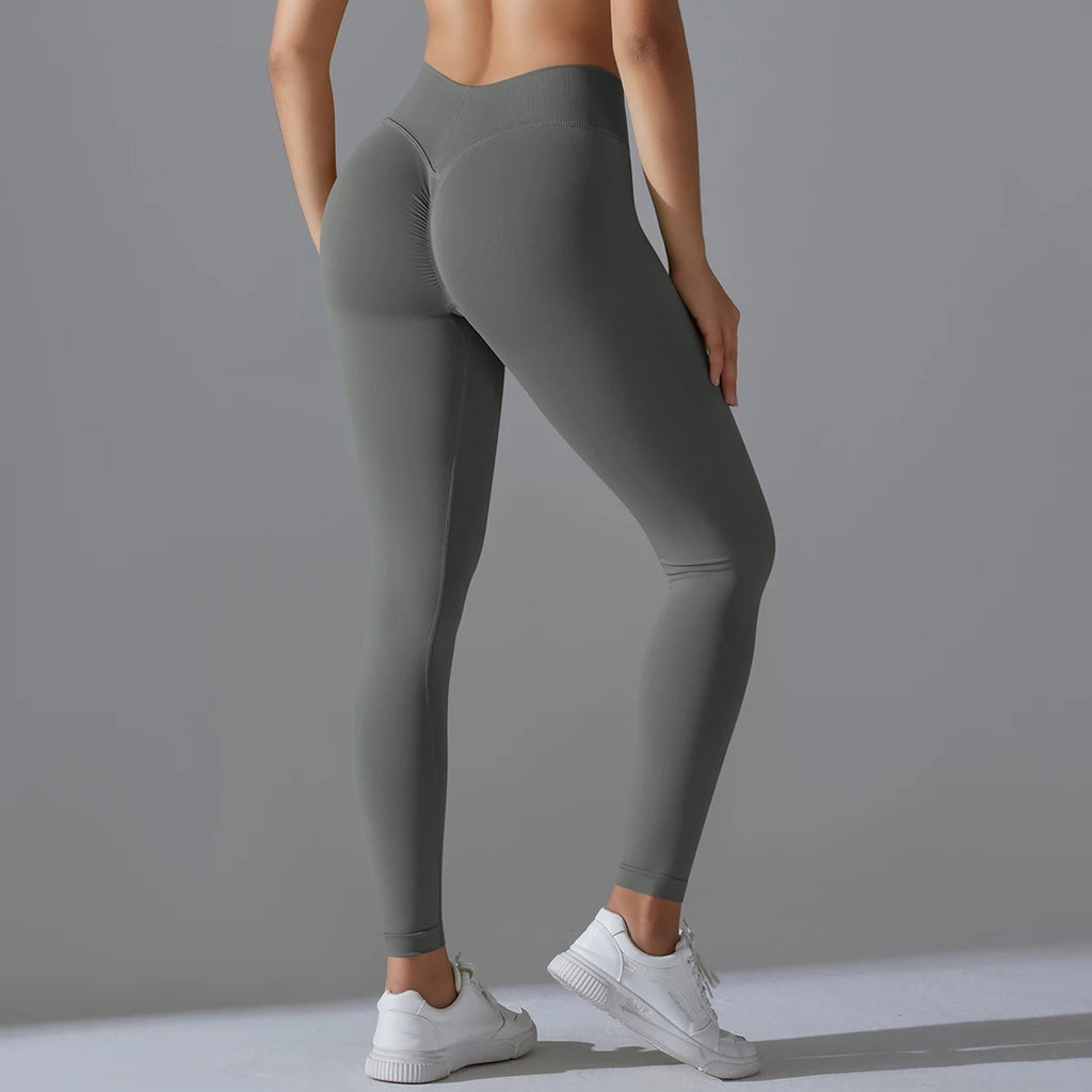 Leggings de Yoga Sans Couture Taille Haute - Effet Sculptant & Push-Up