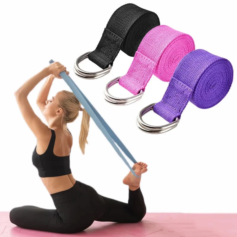 Sangle de Yoga en Coton 183cm - Ceinture d'Étirement & Flexibilité