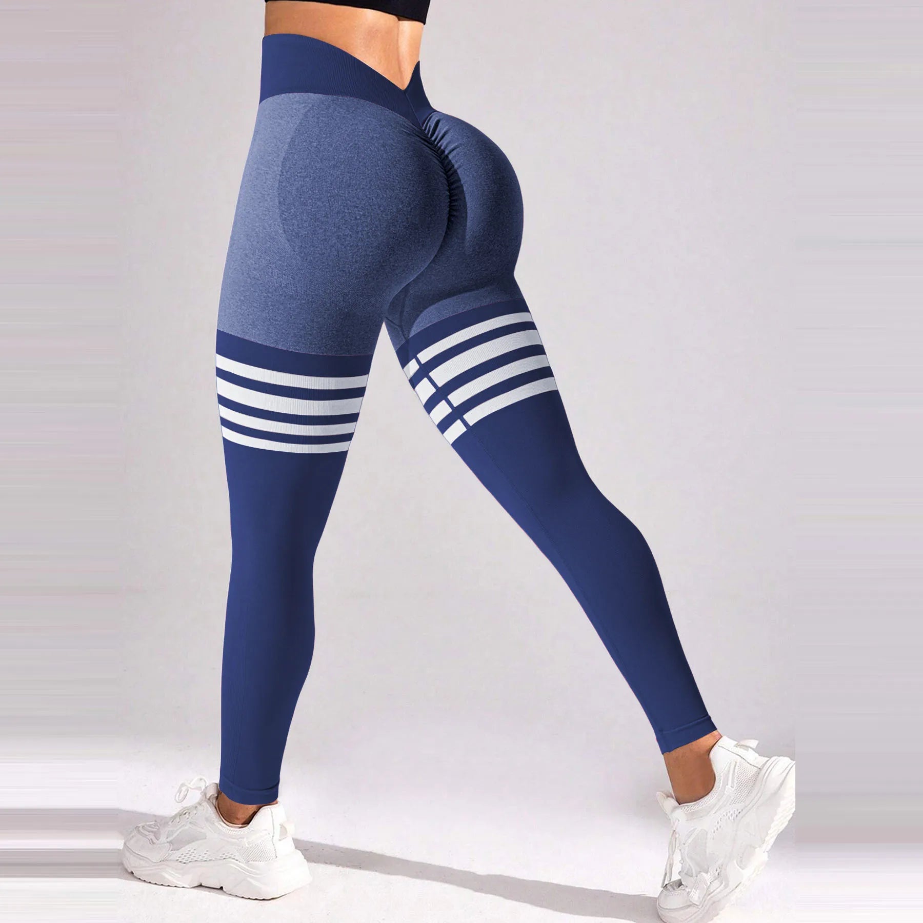 Leggings de Yoga Taille Haute V-Back - Effet Sculptant & Scrunch