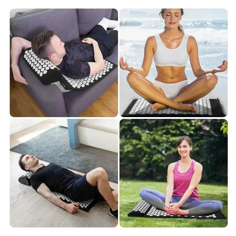 Tapis d'Acupression avec Coussin - Soulagement Stress & Douleurs