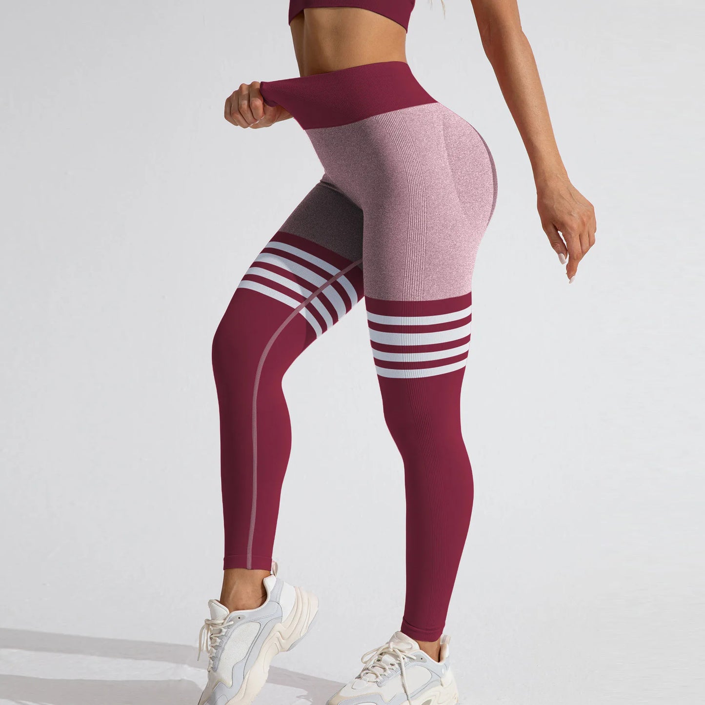 Leggings de Yoga Taille Haute V-Back - Effet Sculptant & Scrunch