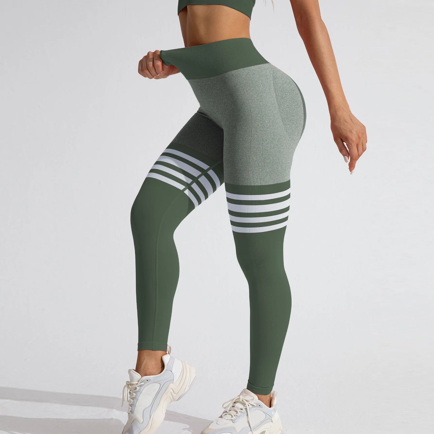 Leggings de Yoga Taille Haute V-Back - Effet Sculptant & Scrunch