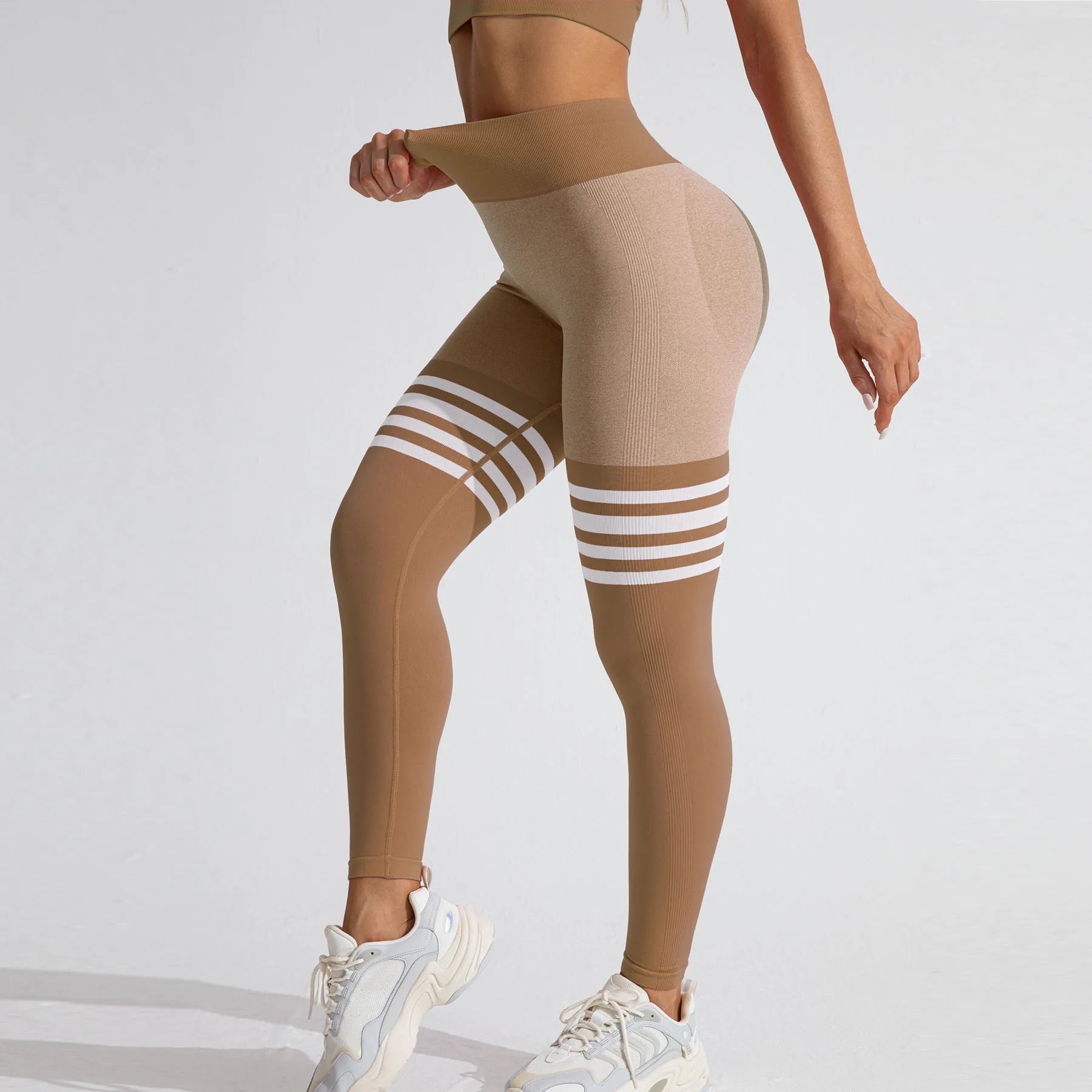 Leggings de Yoga Taille Haute V-Back - Effet Sculptant & Scrunch