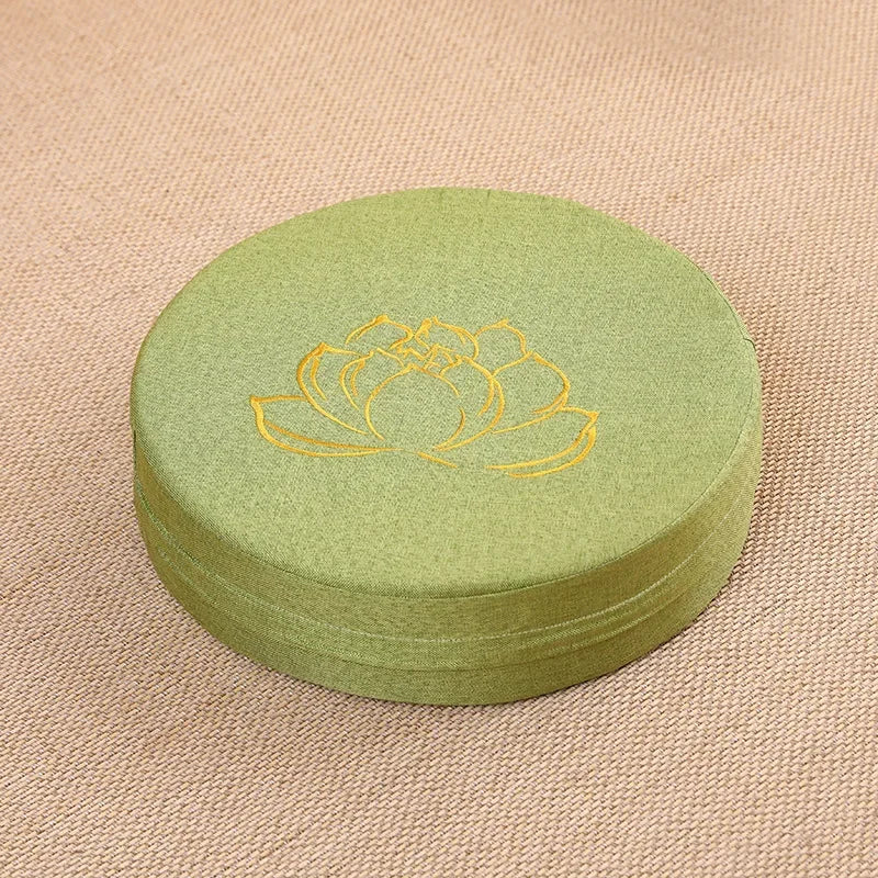 Coussin de Méditation Lotus Brodé avec Dossier - 40cm