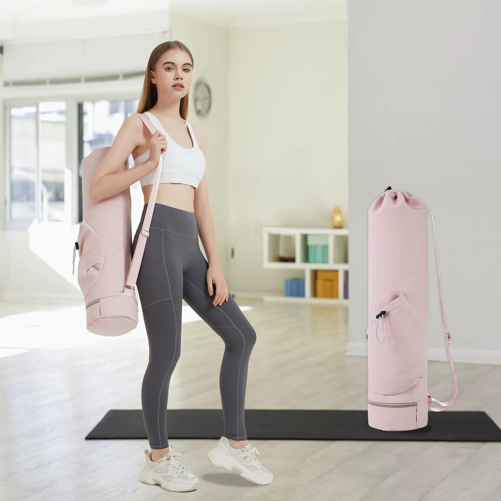 Sac de tapis de yoga avec poche bouteille – Résistant & multifonction