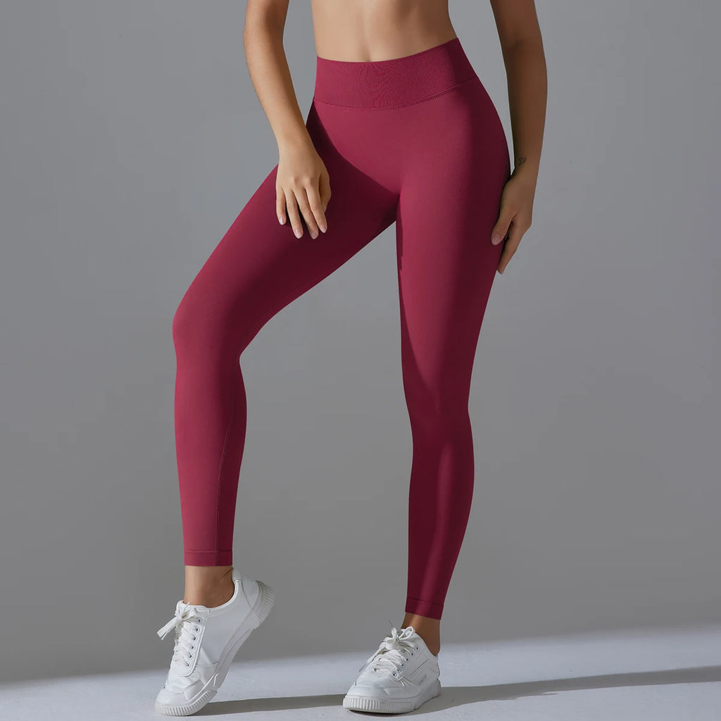 Leggings de Yoga Sans Couture Taille Haute - Effet Sculptant & Push-Up