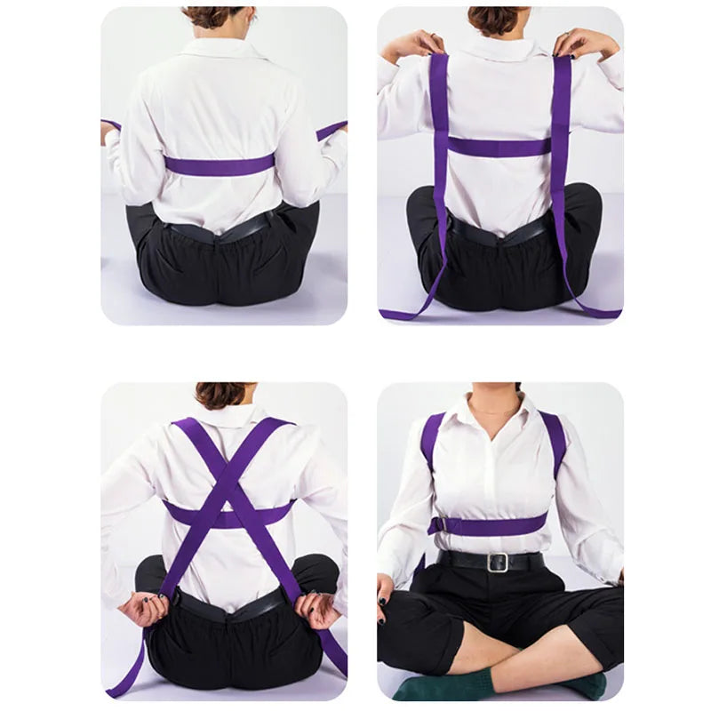 Sangle de Yoga en Coton 183cm - Ceinture d'Étirement & Flexibilité