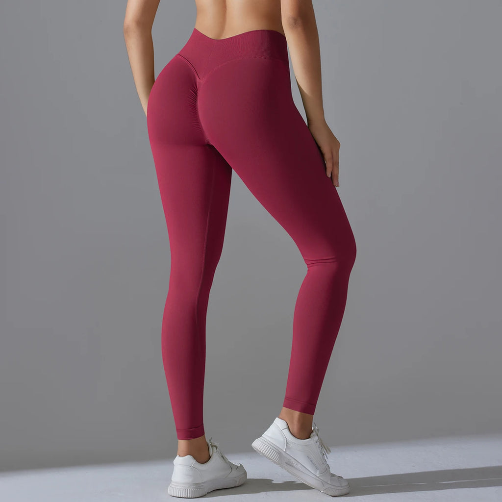 Leggings de Yoga Sans Couture Taille Haute - Effet Sculptant & Push-Up