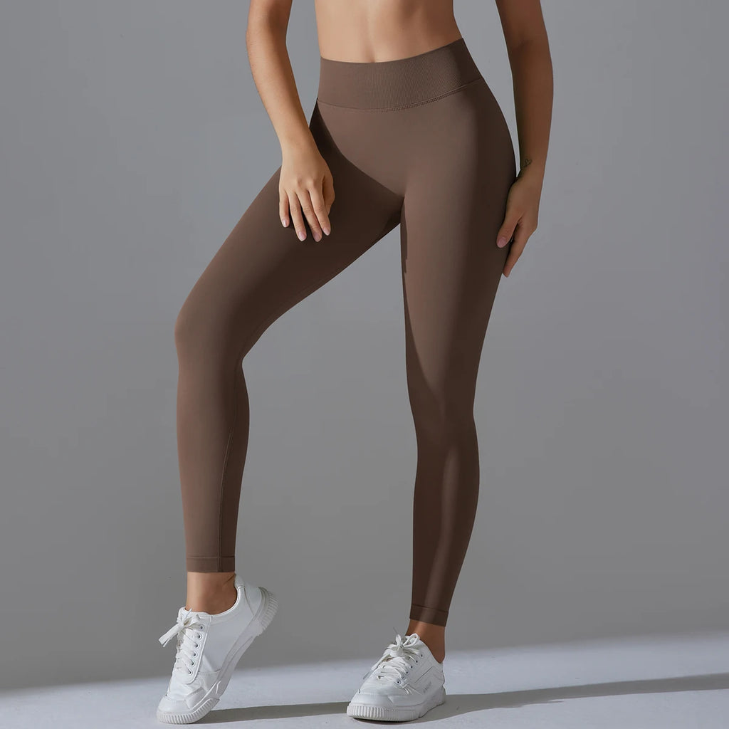 Leggings de Yoga Sans Couture Taille Haute - Effet Sculptant & Push-Up